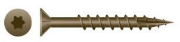 #10 X 3" 305 STAINLESS STEEL STAR FLAT HEAD DECK SCREW W/NIBS, COARSE THREAD, TYPE 17 - 5LB BOX
